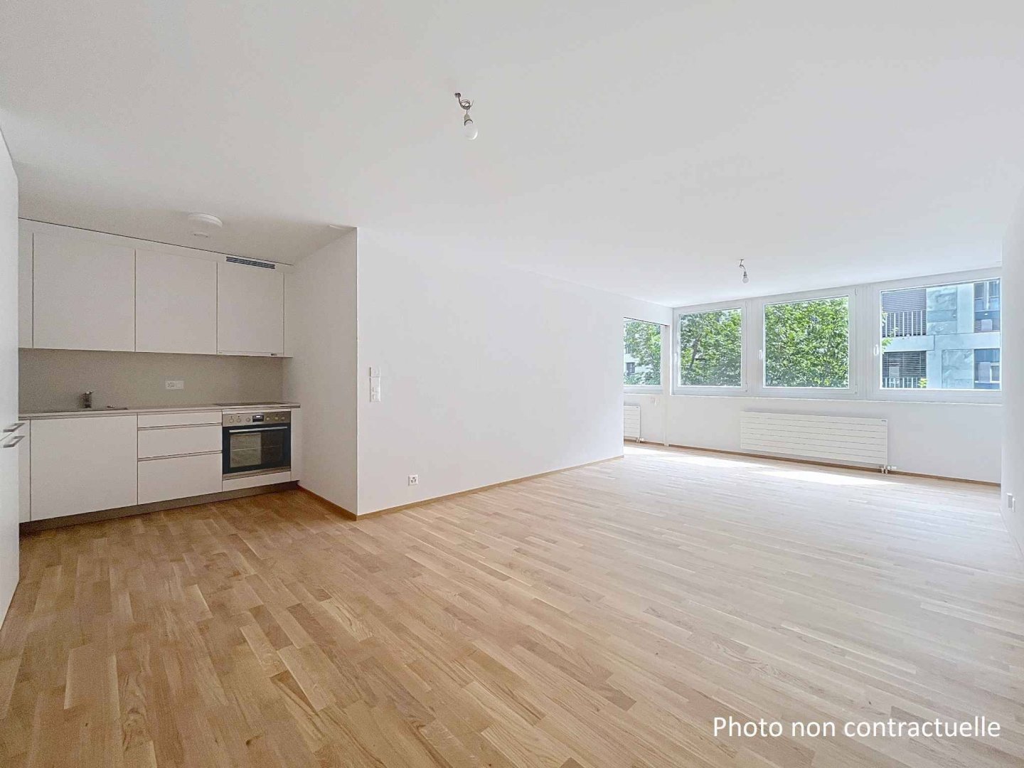 Grand appartement neuf de 2 pièces au rez