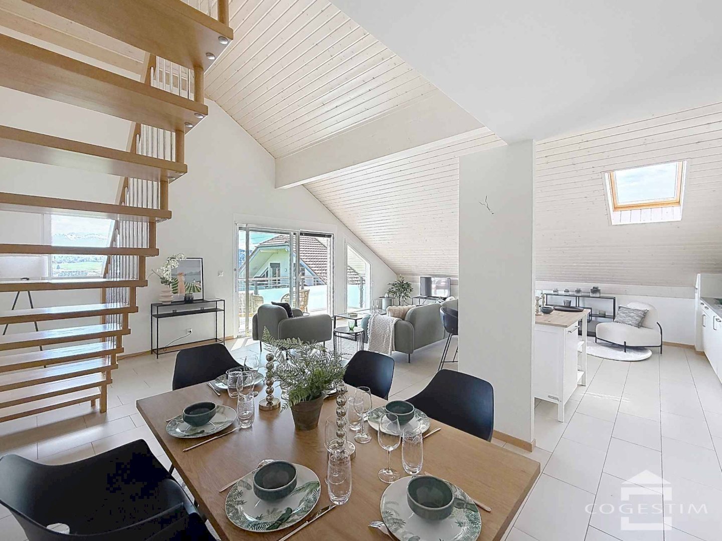 4.5 pièces lumineux avec terrasse plein Sud et vue dégagée