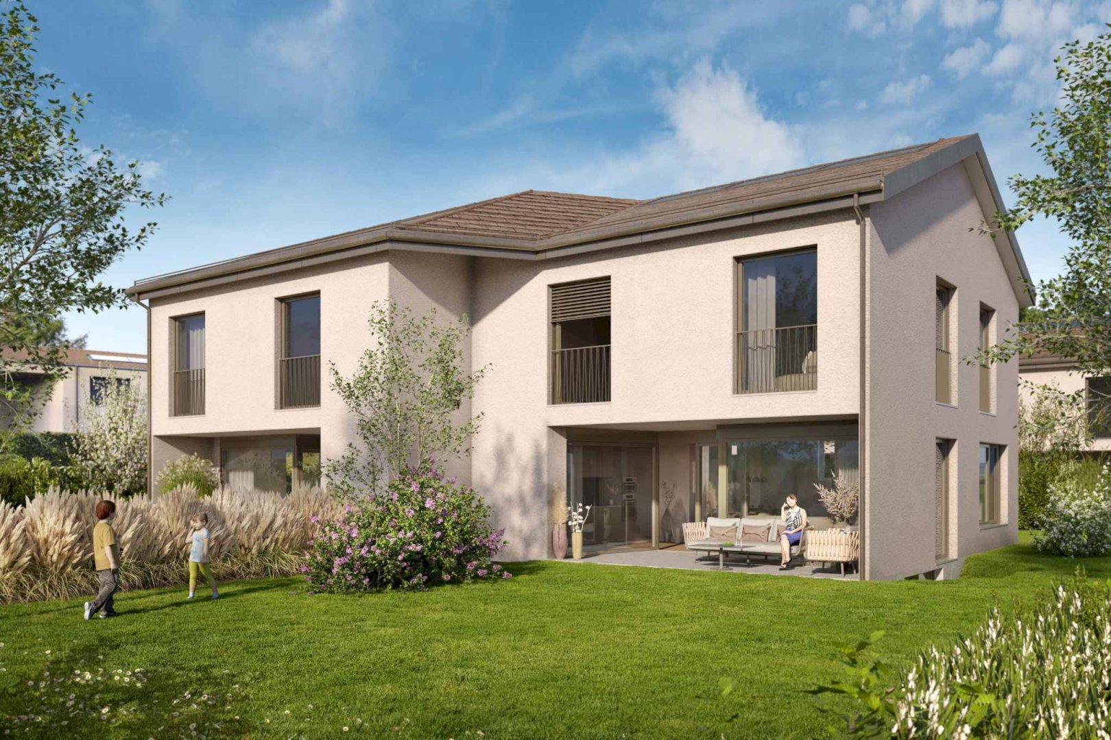 CORÇALIA – Villa jumelle neuve à Corcelles-près-Payerne