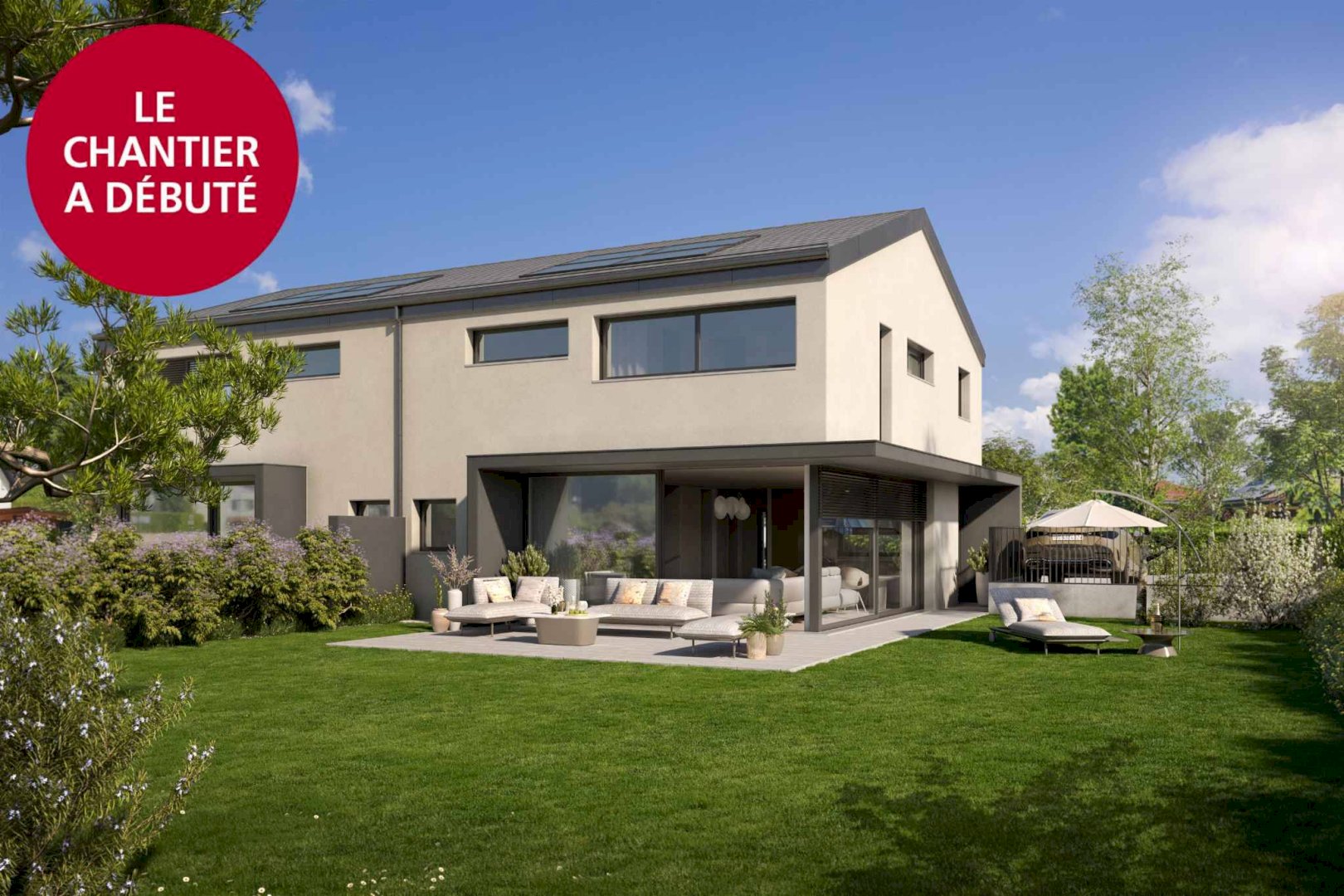 Projet de deux villas jumelles 
à deux pas du Léman 
VILLA A