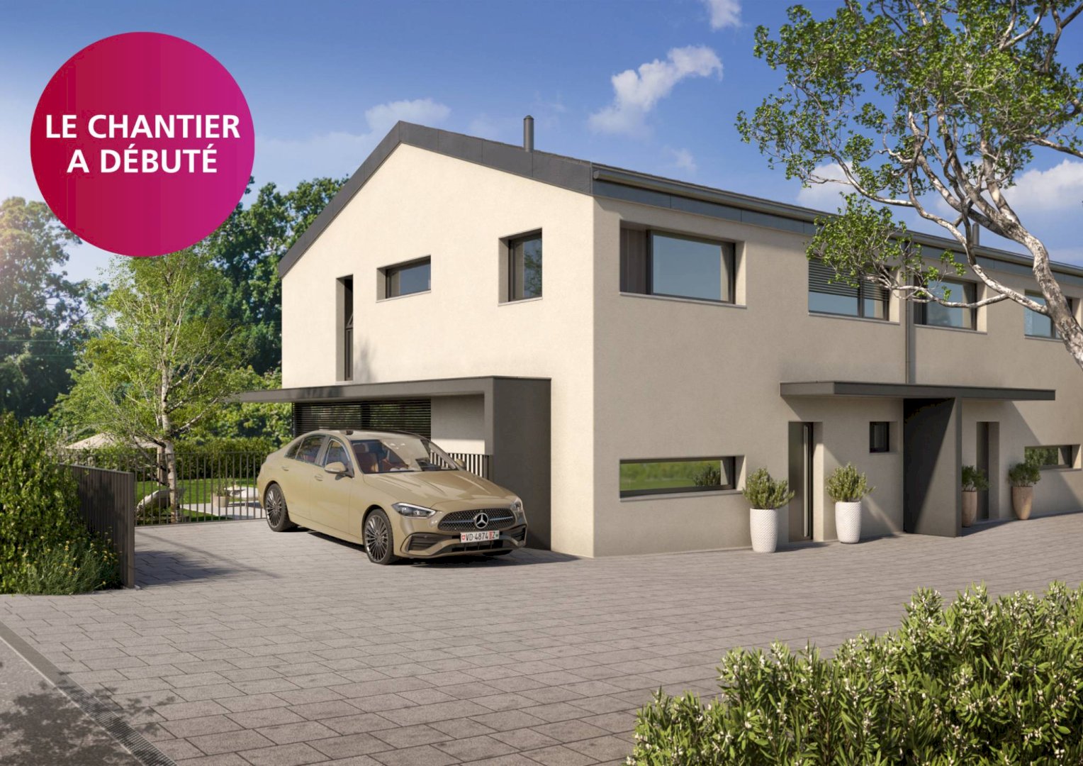 Projet de deux villas jumelles 
à deux pas du Léman 
VILLA B