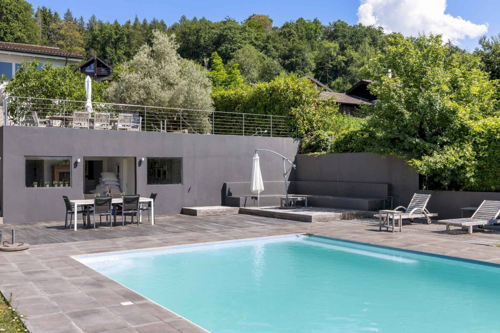 Villa avec vue panoramique sur le lac Léman et le Mont-Blanc