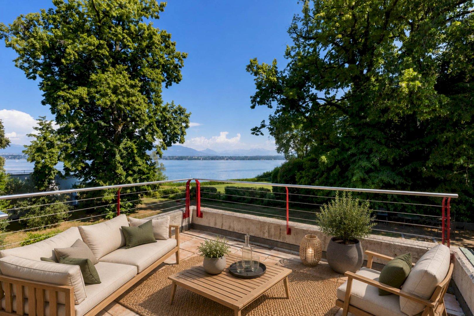 Maison d&rsquo;architecte avec vue lac imprenable
