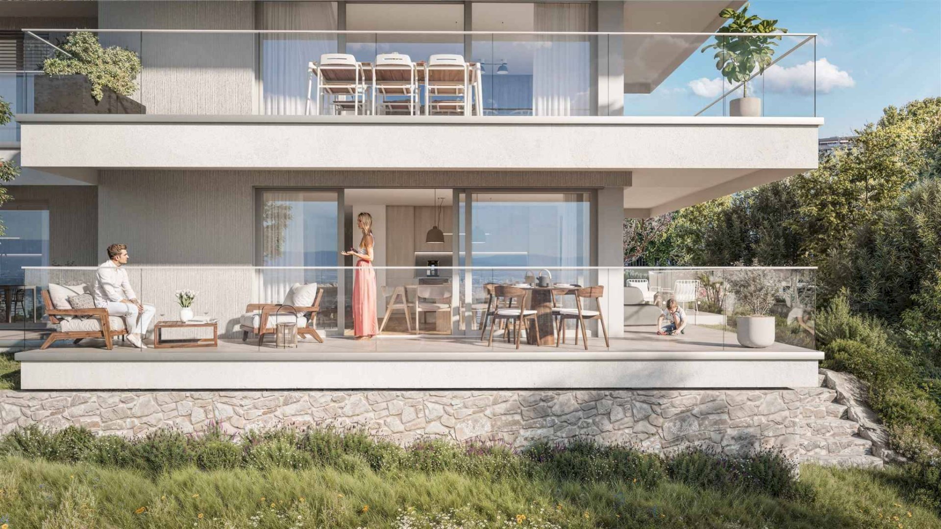 4.5 pièces avec jardin et plus de 50 m² de terrasses à Prilly